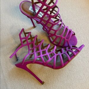 🔥 Steve Madden Fuchsia Caged Stiletto Heels | Size 8